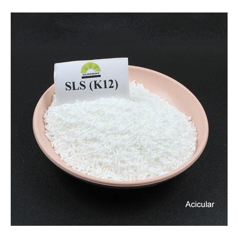 SUNWAY 계면활성제 화학 나트륨 라우릴 황산염 Sls K12 분말 바늘 92% 93%